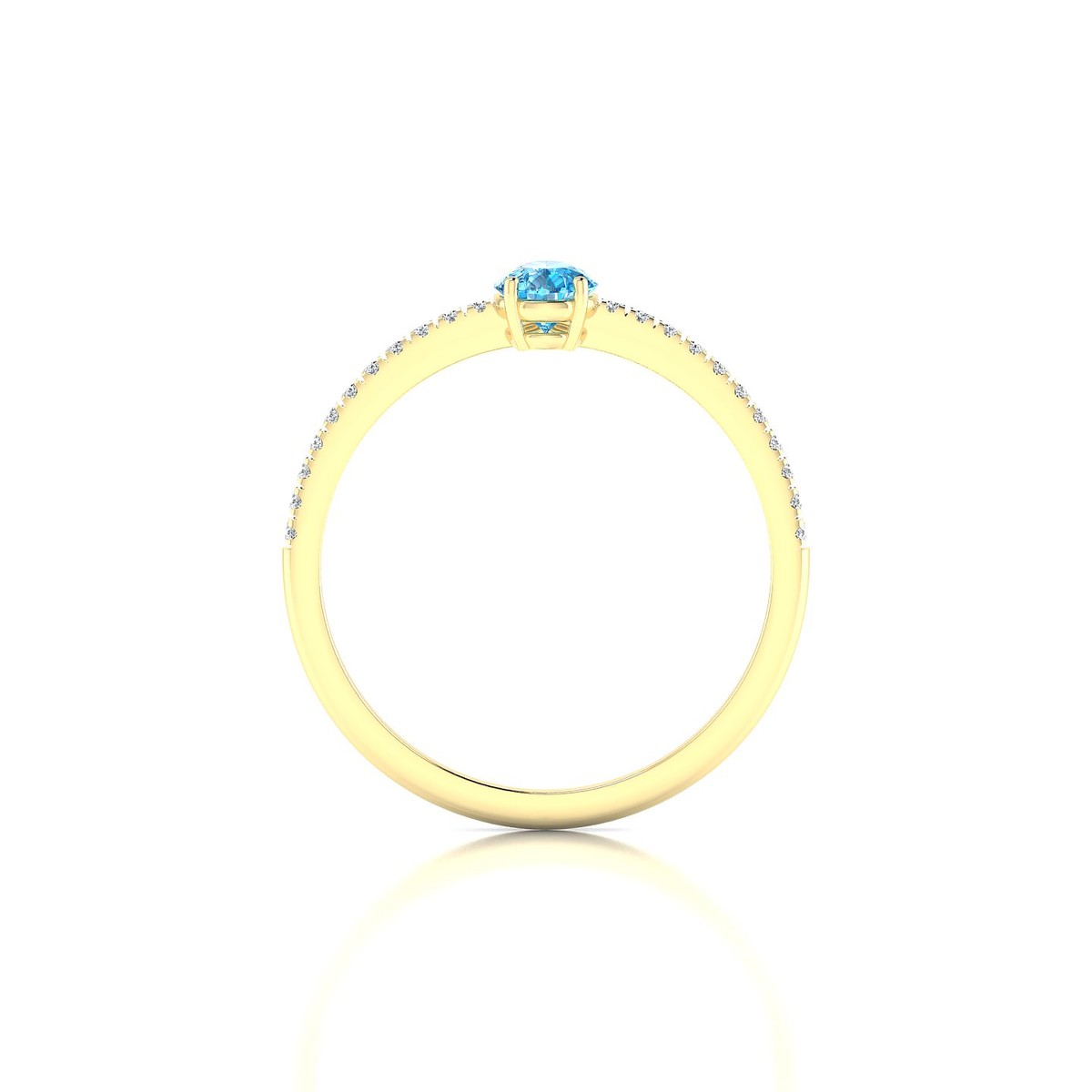 Timeless | 18k Yellow Gold 6 x 4 mm Pear Topaz Ring