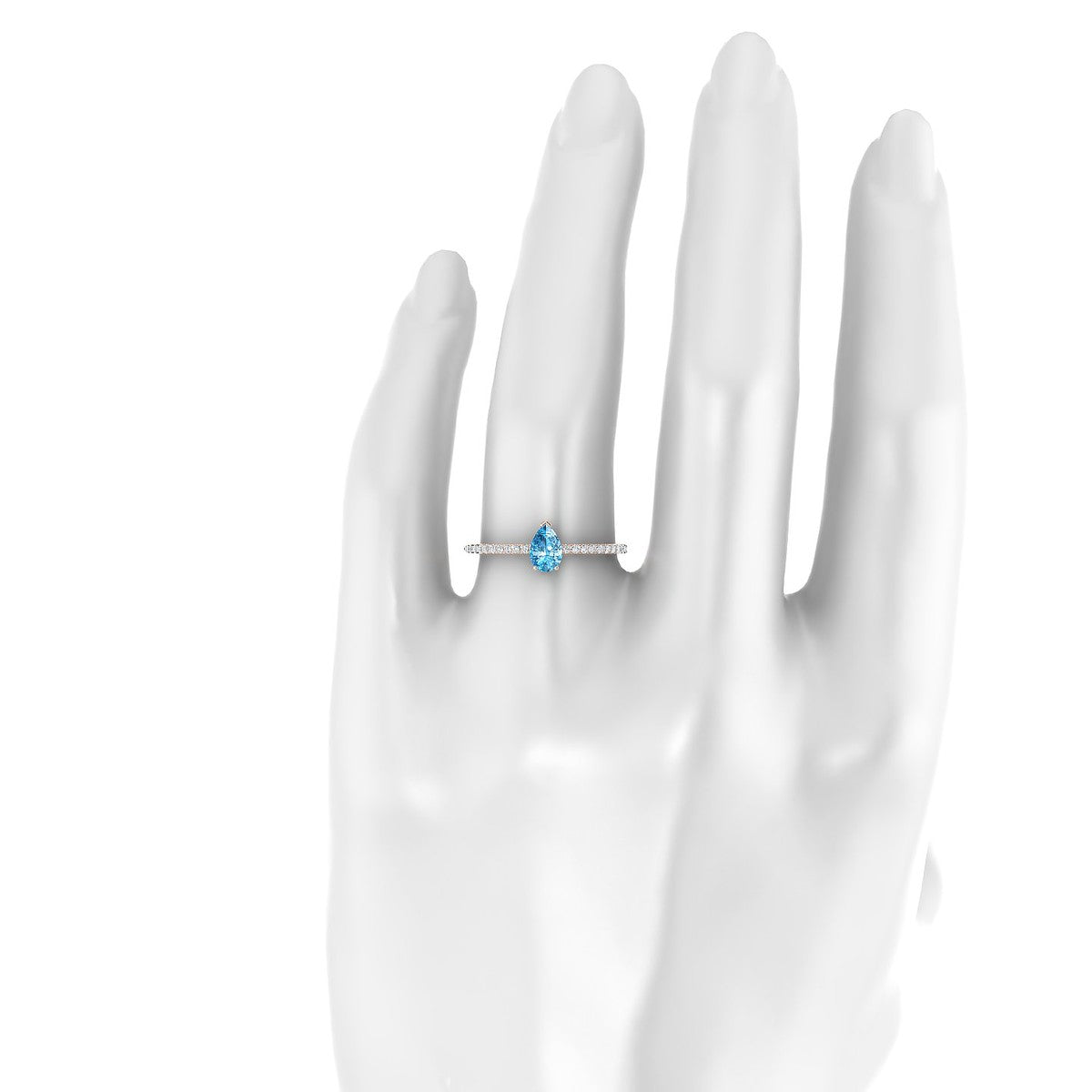 Timeless | 18k Rose Gold 6 x 4 mm Pear Topaz Ring