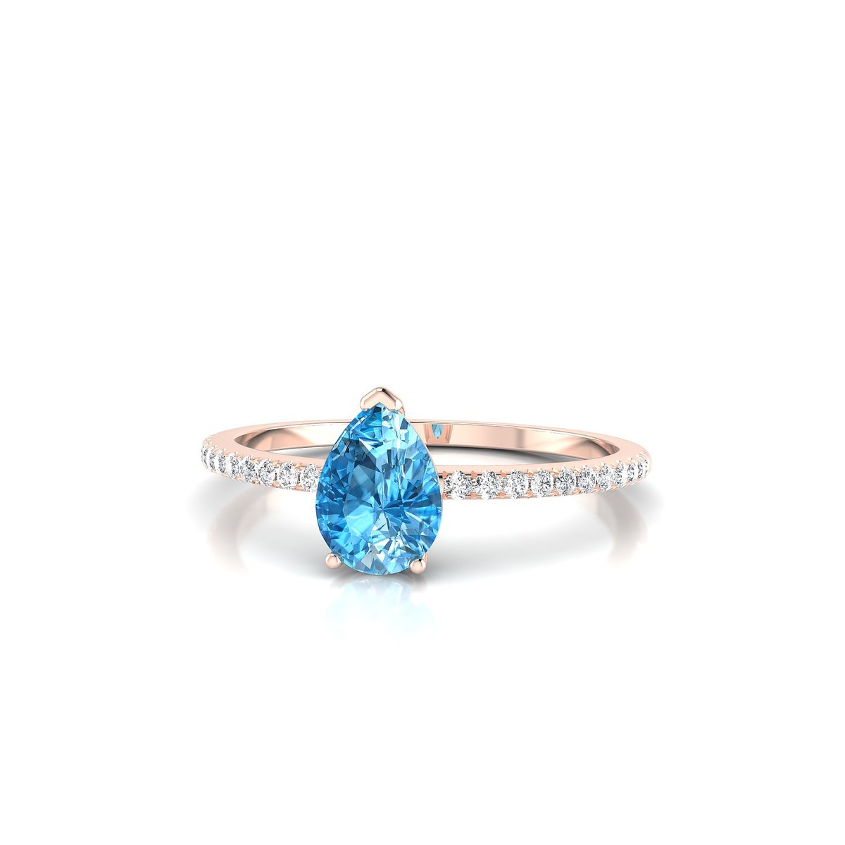 Timeless | 18k Rose Gold 7 x 5 mm Pear Topaz Ring
