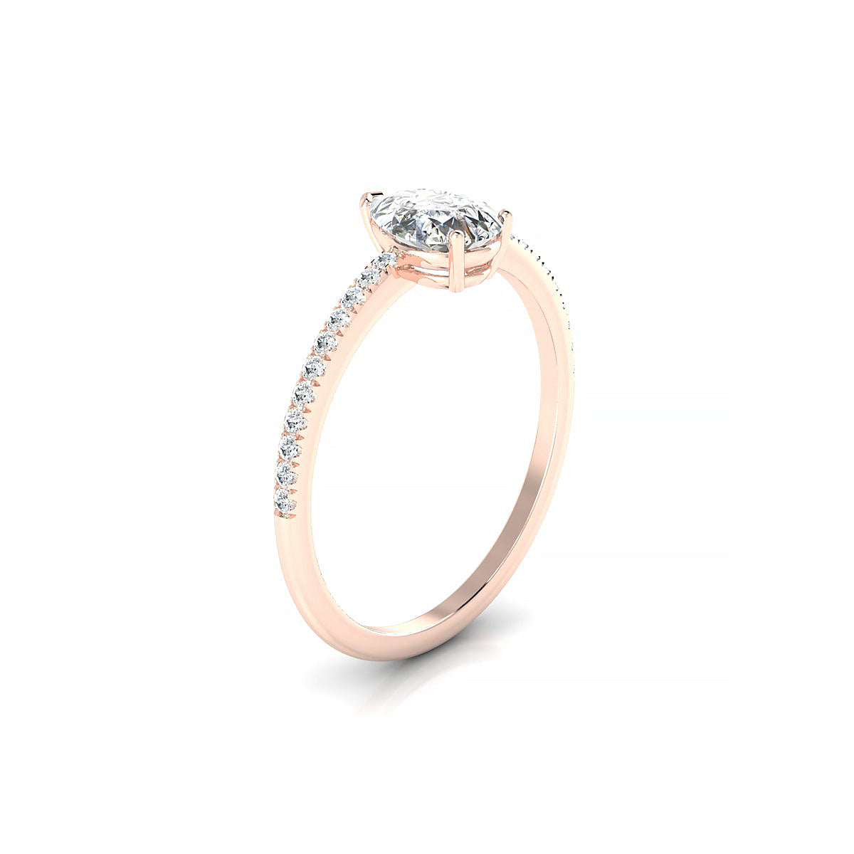 Timeless | 18k Rose Gold 7 x 5 mm Pear Diamond Ring