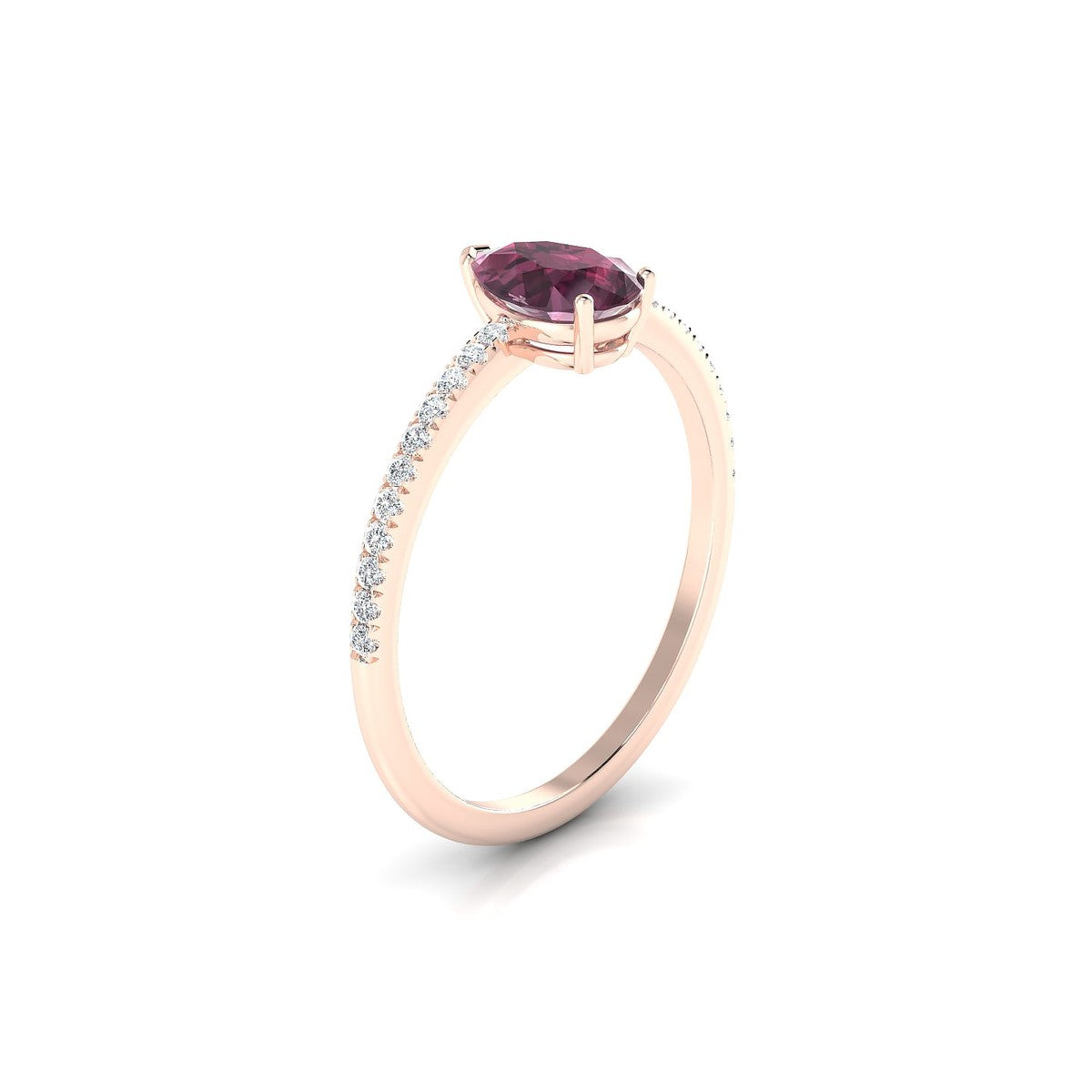 Timeless | 18k Rose Gold 7 x 5 mm Pear Rhodolite Ring