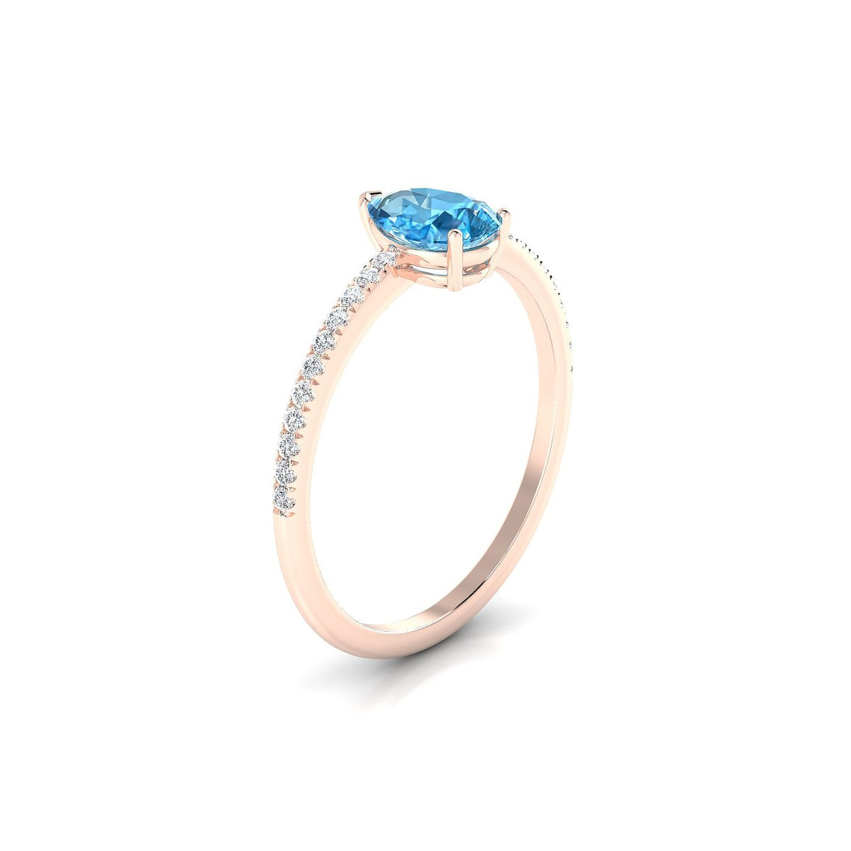 Timeless | 18k Rose Gold 7 x 5 mm Pear Topaz Ring