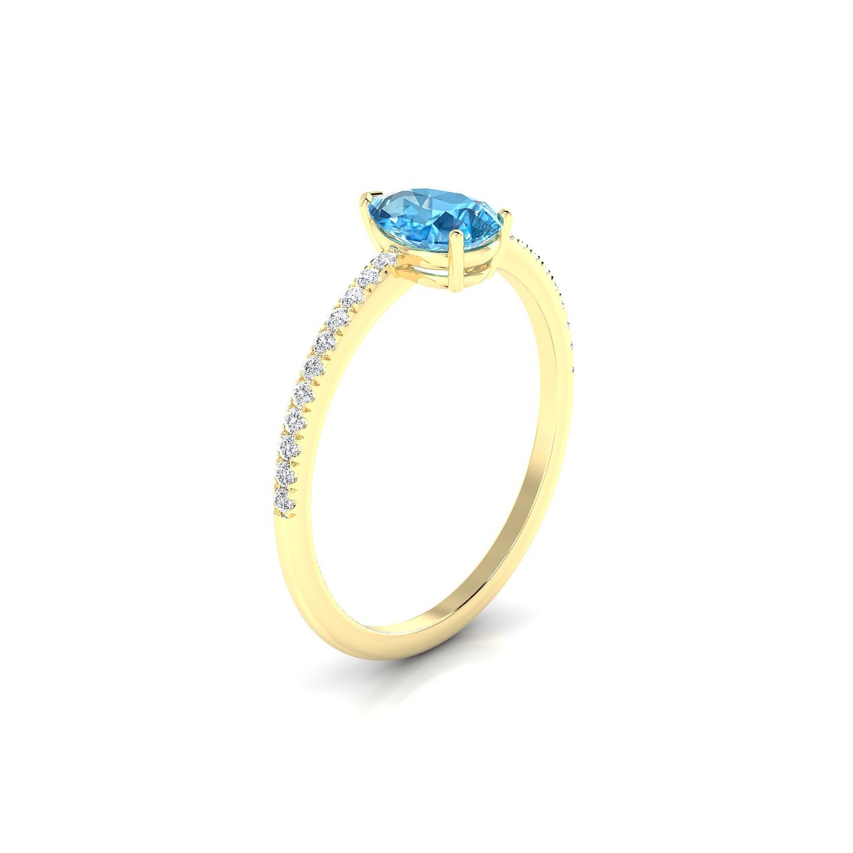 Timeless | 18k Yellow Gold 7 x 5 mm Pear Topaz Ring