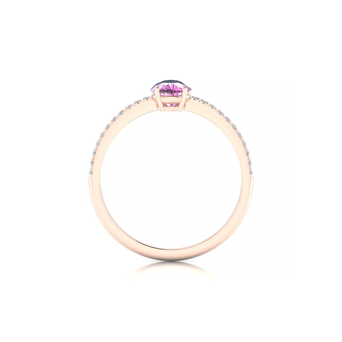 Timeless | 18k Rose Gold 7 x 5 mm Pear Pink Sapphire Ring