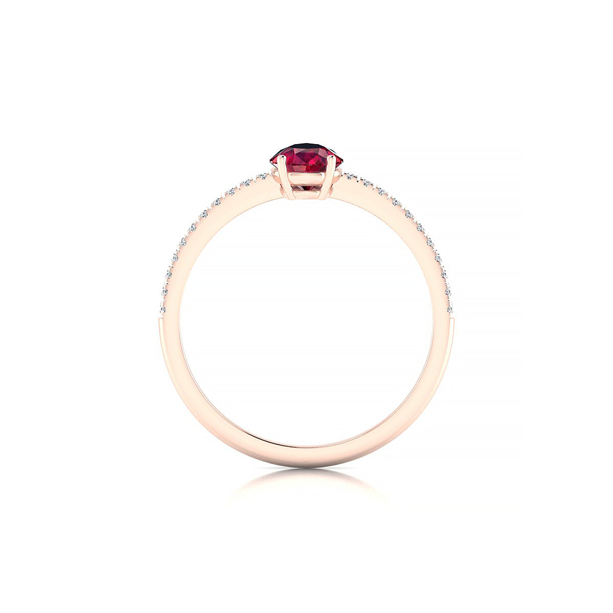 Timeless | 18k Rose Gold 7 x 5 mm Pear Ruby Ring