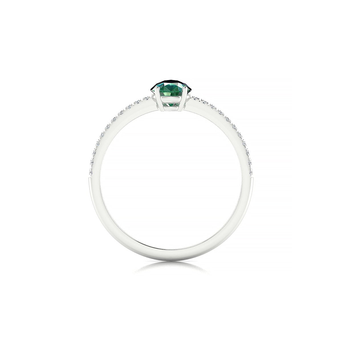 Timeless | 18k White Gold 7 x 5 mm Pear Emerald Ring