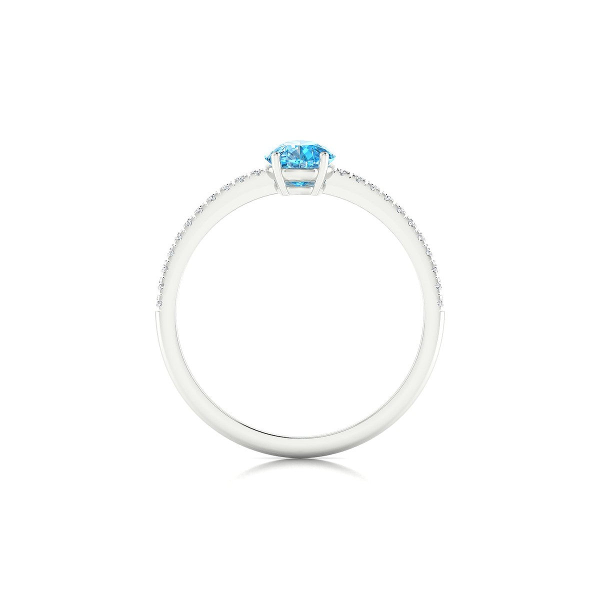 Timeless | 18k White Gold 7 x 5 mm Pear Topaz Ring