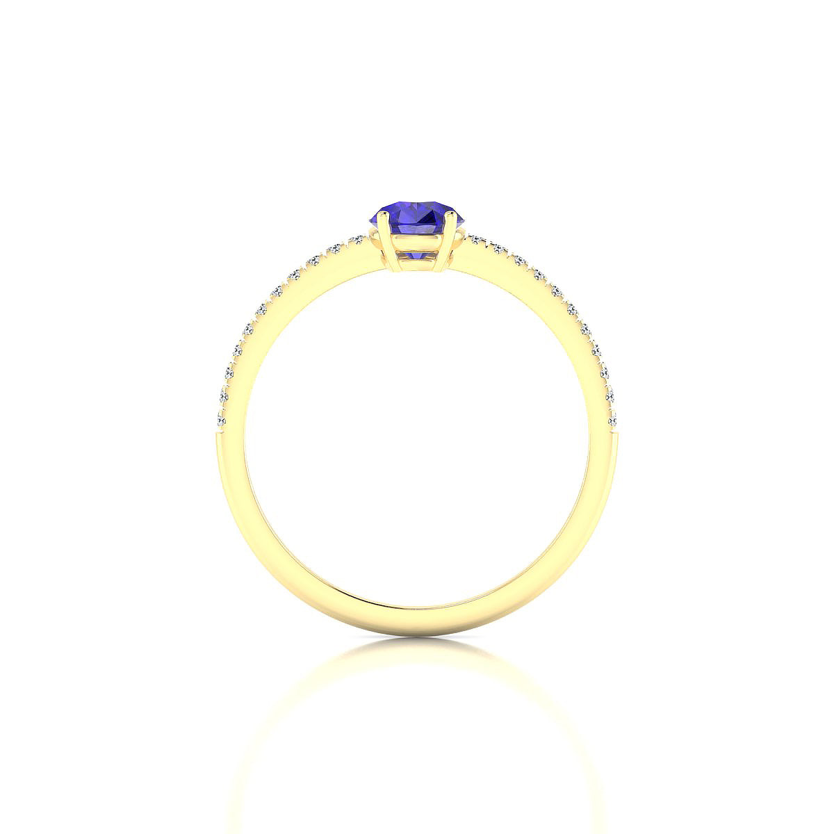 Timeless | 18k Yellow Gold 7 x 5 mm Pear Tanzanite Ring