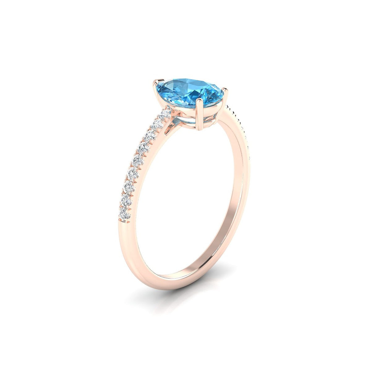Timeless | 18k Rose Gold 8 x 6 mm Pear Topaz Ring