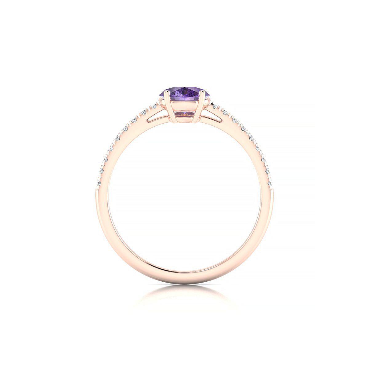 Timeless | 18k Rose Gold 8 x 6 mm Pear Amethyst Ring