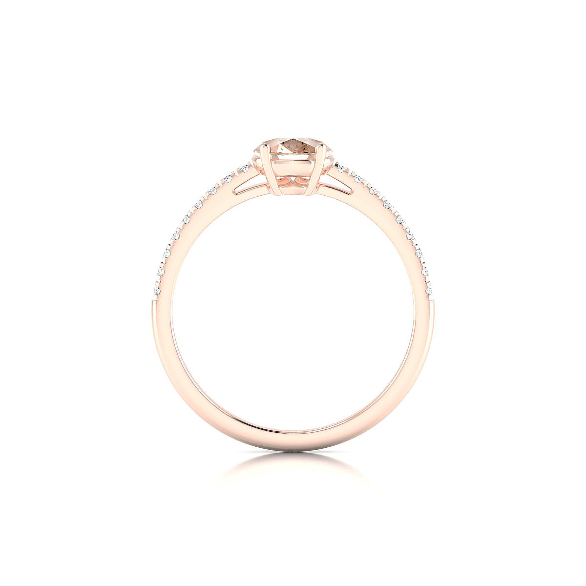 Timeless | 18k Rose Gold 8 x 6 mm Pear Morganite Ring