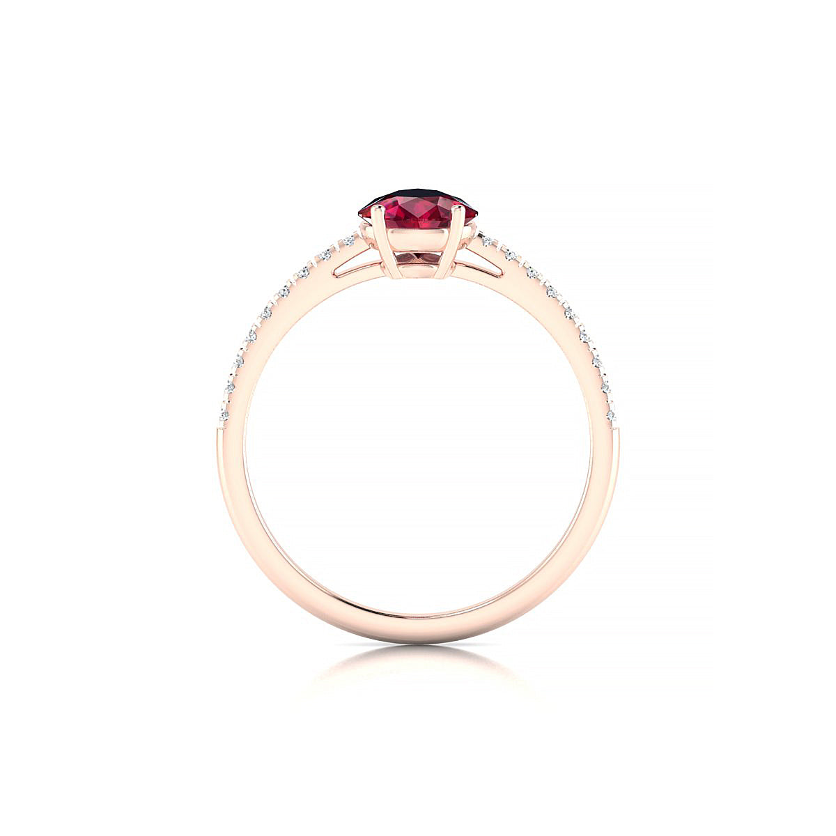 Timeless | 18k Rose Gold 8 x 6 mm Pear Ruby Ring
