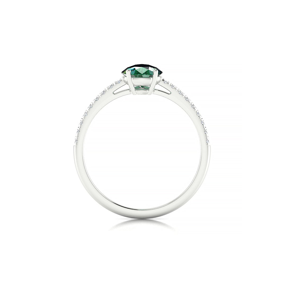 Timeless | 18k White Gold 8 x 6 mm Pear Emerald Ring