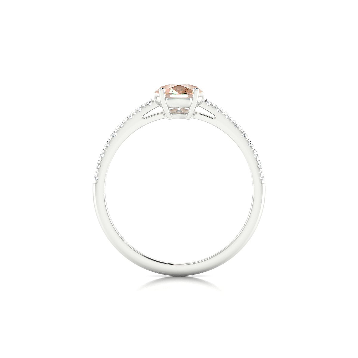 Timeless | 18k White Gold 8 x 6 mm Pear Morganite Ring