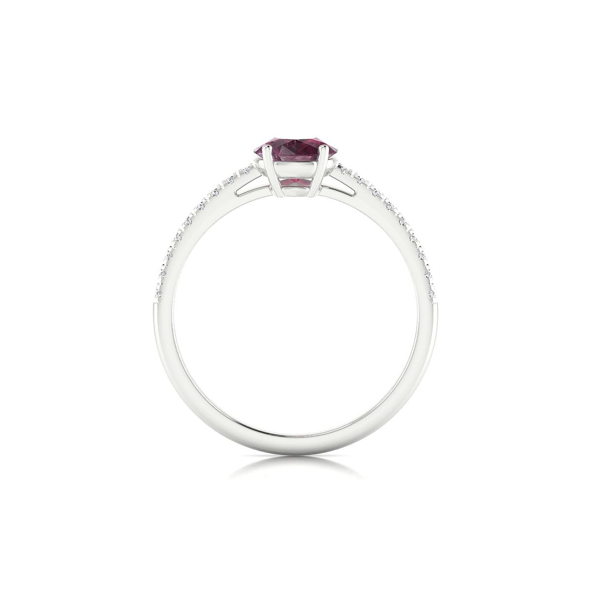 Timeless | 18k White Gold 8 x 6 mm Pear Rhodolite Ring