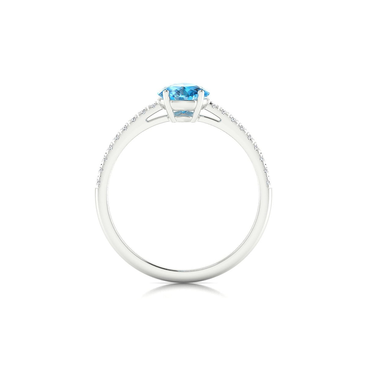 Timeless | 18k White Gold 8 x 6 mm Pear Topaz Ring