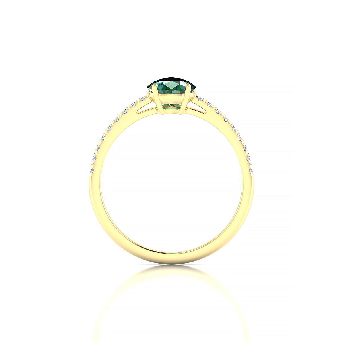 Timeless | 18k Yellow Gold 8 x 6 mm Pear Emerald Ring