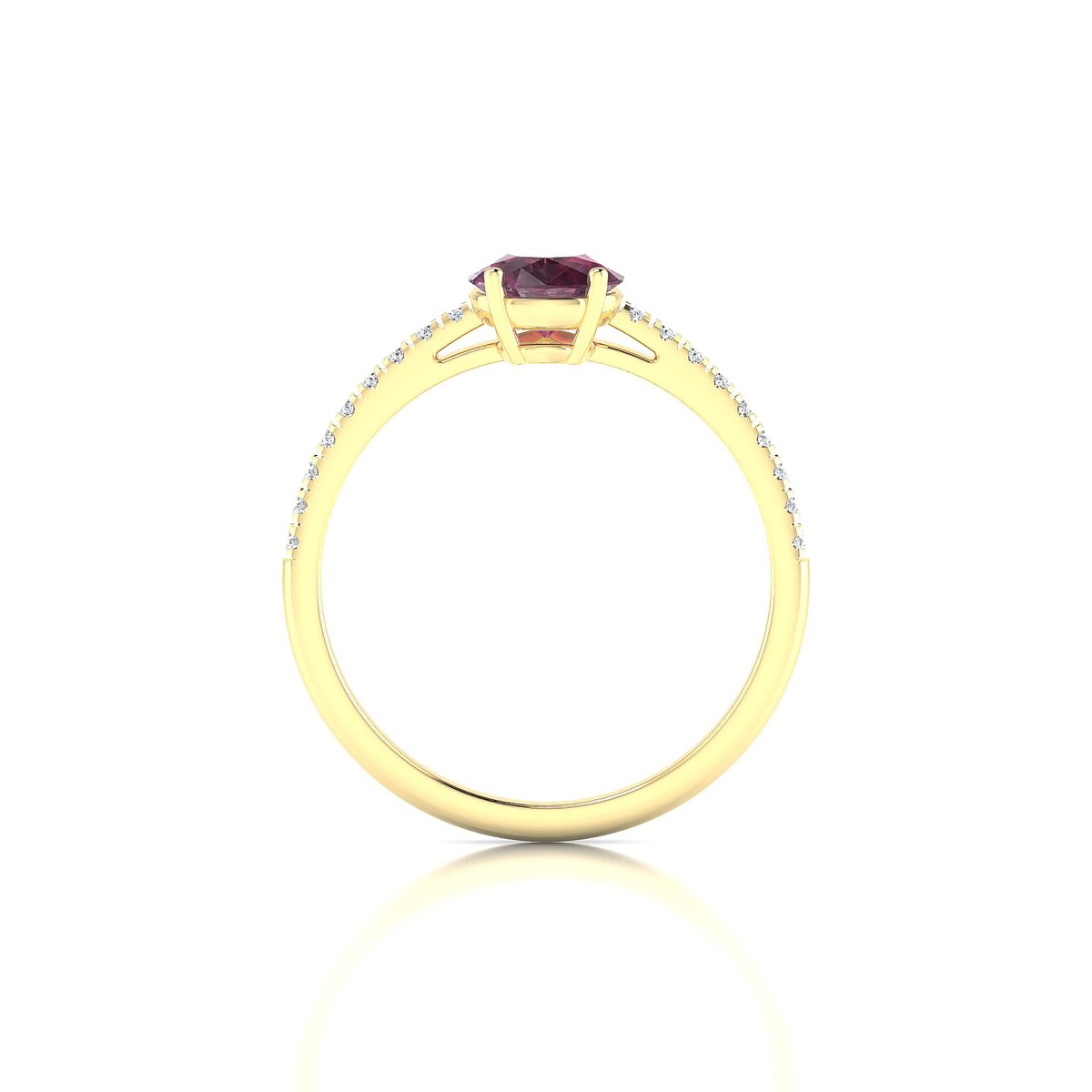 Timeless | 18k Yellow Gold 8 x 6 mm Pear Rhodolite Ring