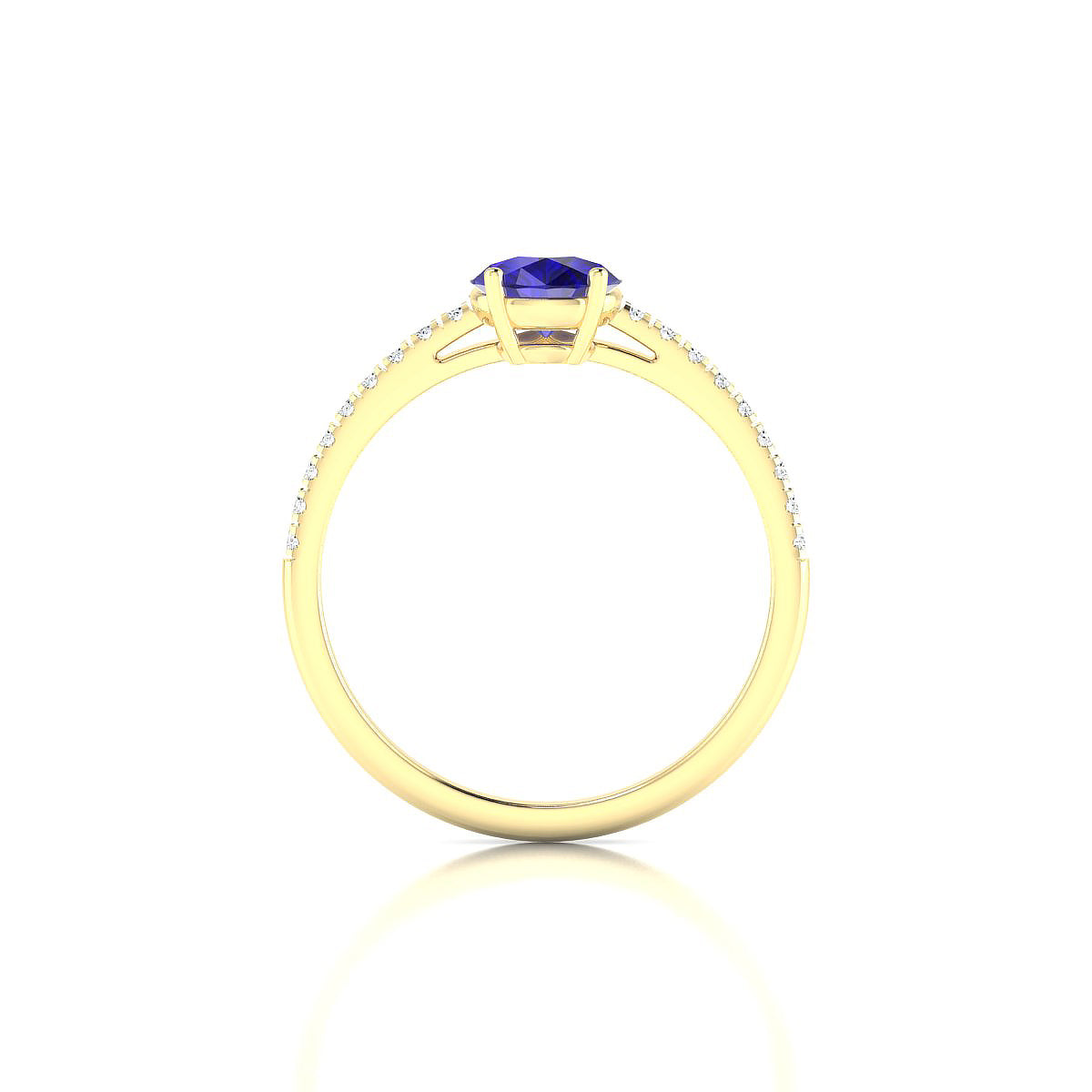 Timeless | 18k Yellow Gold 8 x 6 mm Pear Tanzanite Ring