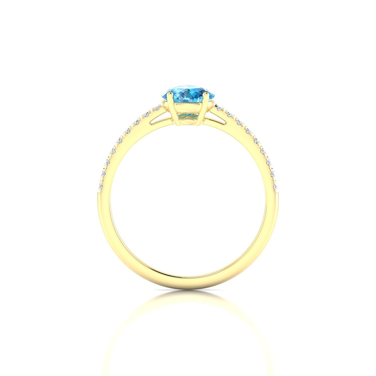 Timeless | 18k Yellow Gold 8 x 6 mm Pear Topaz Ring