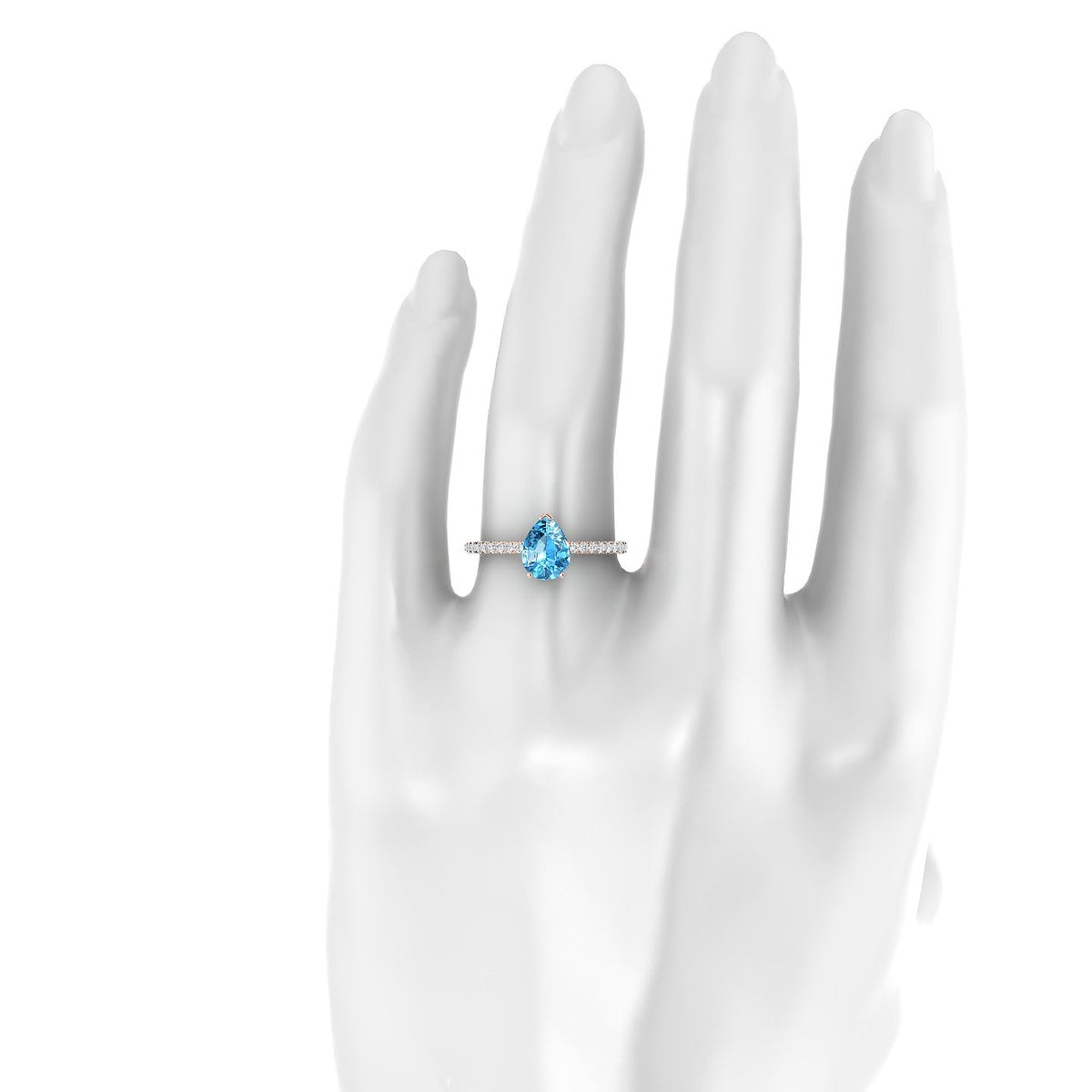 Timeless | 18k Rose Gold 8 x 6 mm Pear Topaz Ring