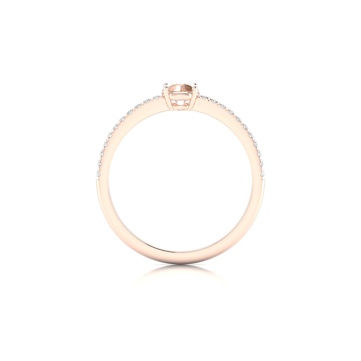Timeless | 18k Rose Gold 4.5 mm Round Morganite Ring