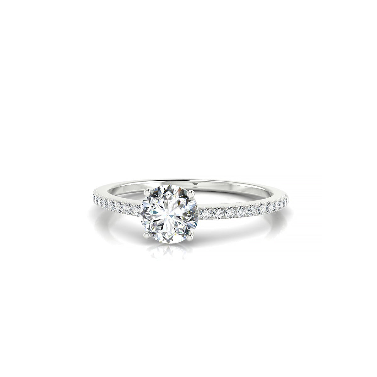Timeless | 18k White Gold 5.2 mm Round Diamond Ring