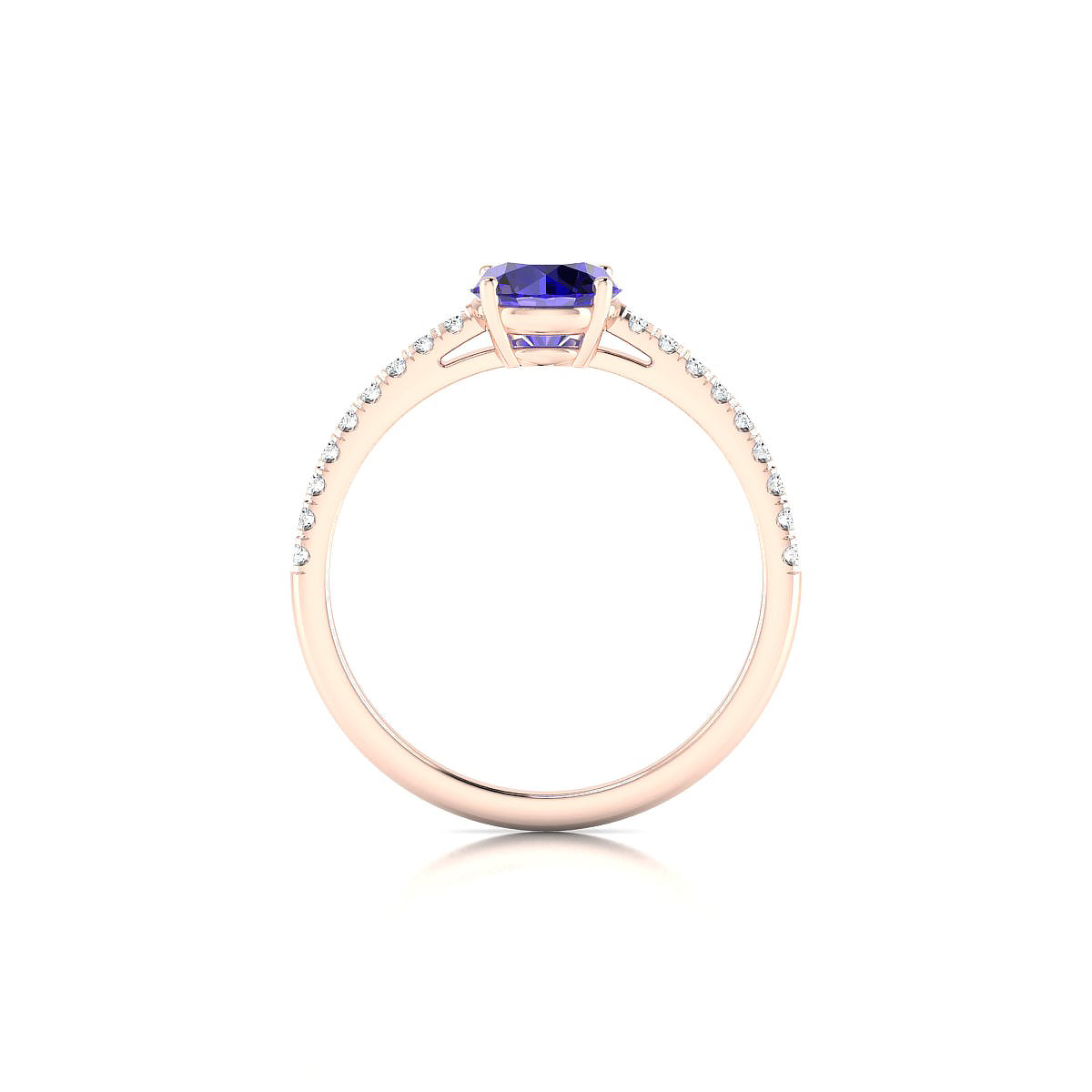 Timeless | 18k Rose Gold 6 mm Round Tanzanite Ring