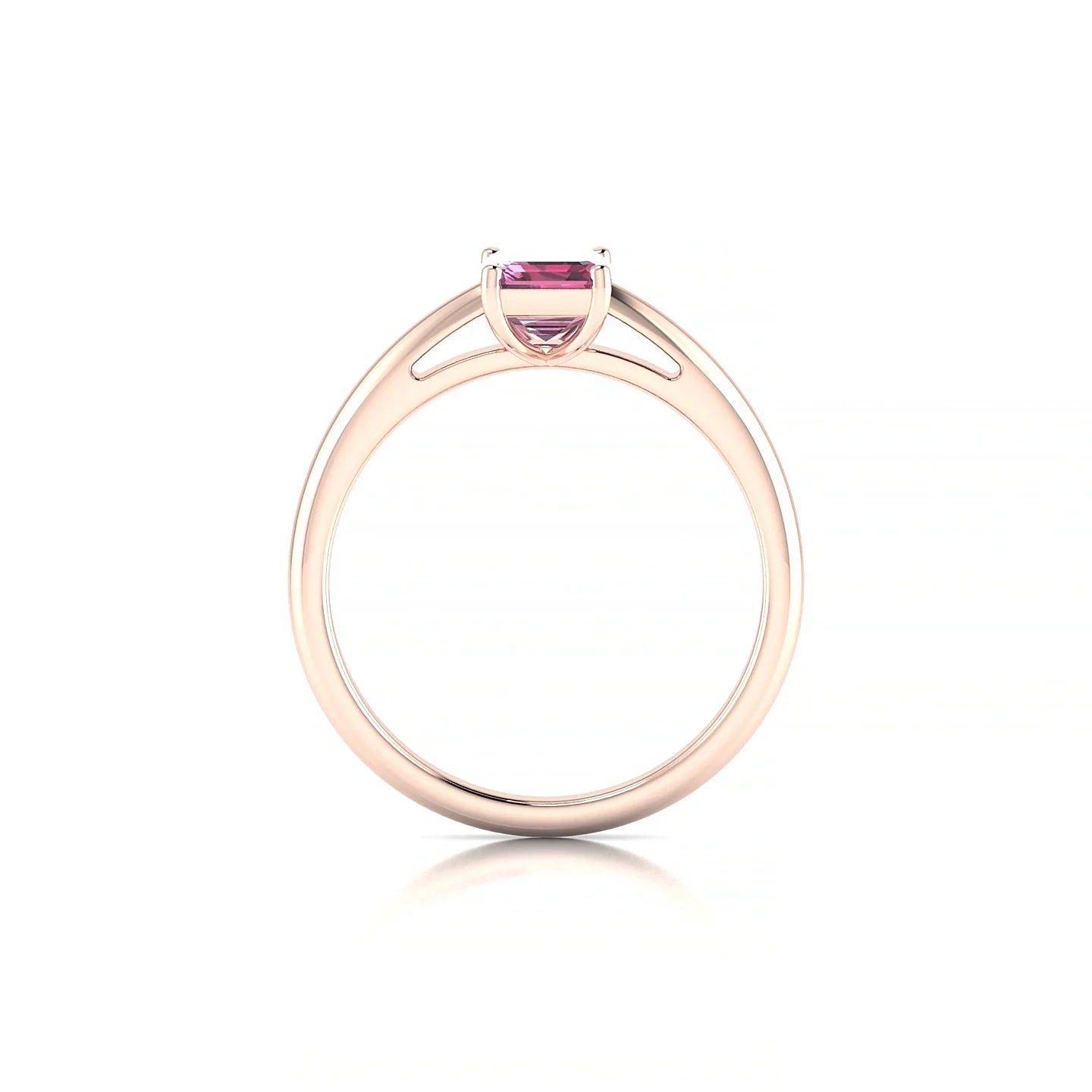 Treasure | 18k Rose Gold 7 x 5 mm Emerald Rhodolite Ring
