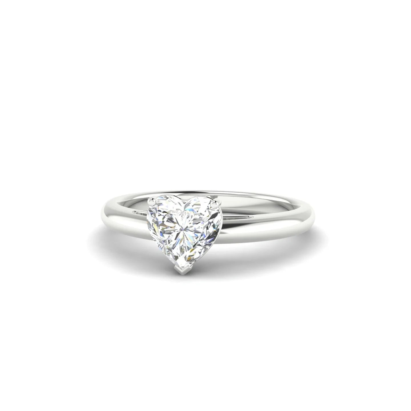 Treasure | 18k White Gold 5.5 mm Heart Diamond Ring