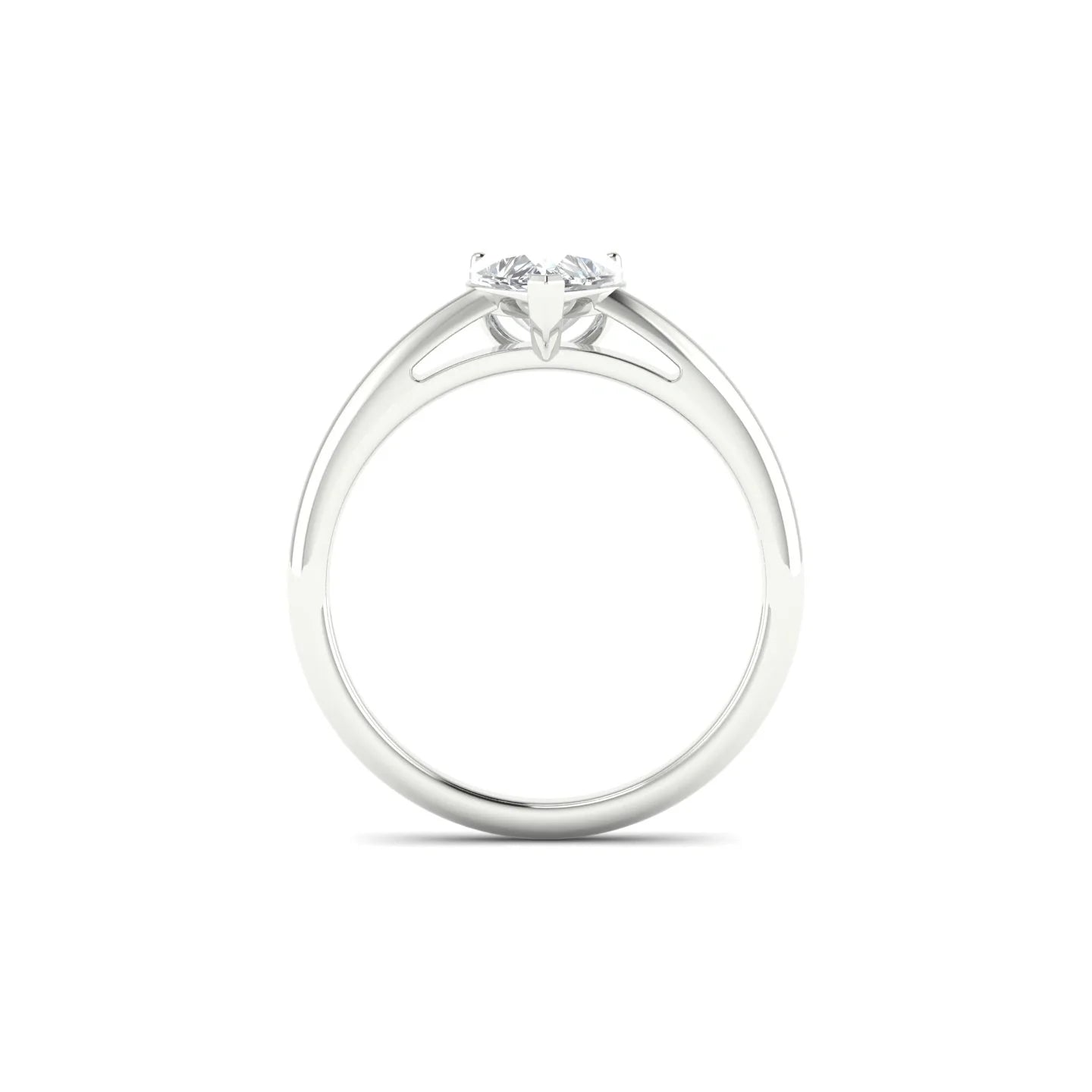 Treasure | 18k White Gold 5.5 mm Heart Diamond Ring