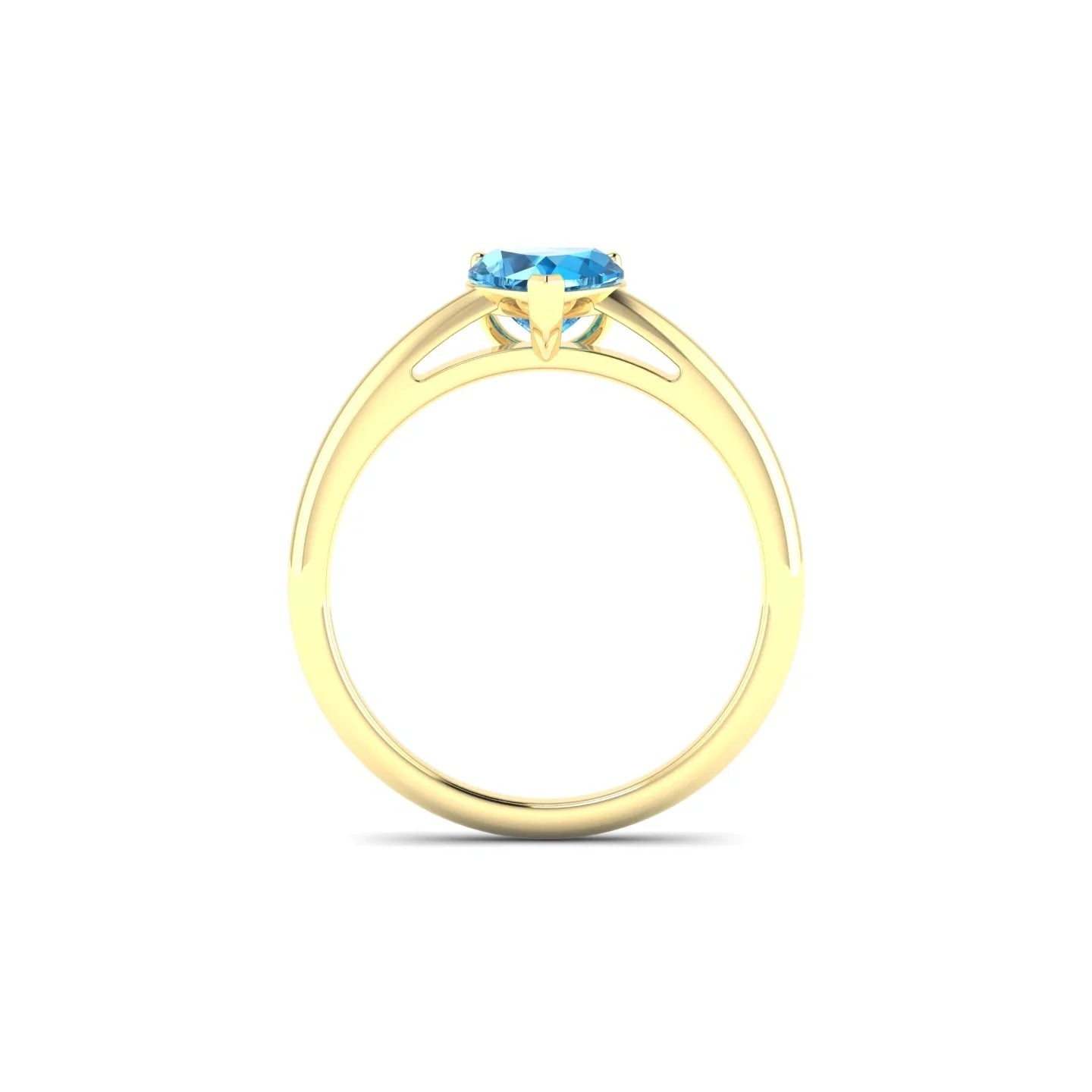 Treasure | 18k Yellow Gold 6 mm Heart Topaz Ring