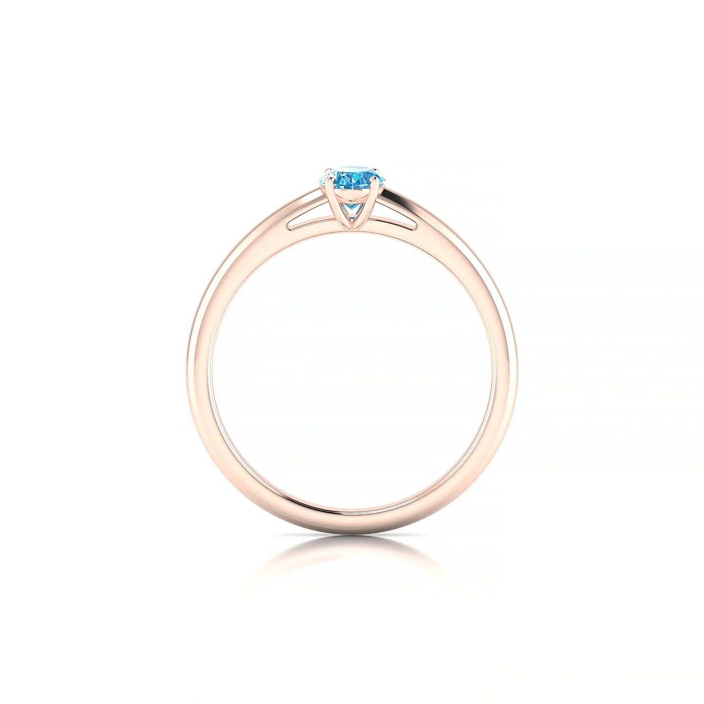 Treasure | 18k Rose Gold 6 x 4 mm Oval Topaz Ring
