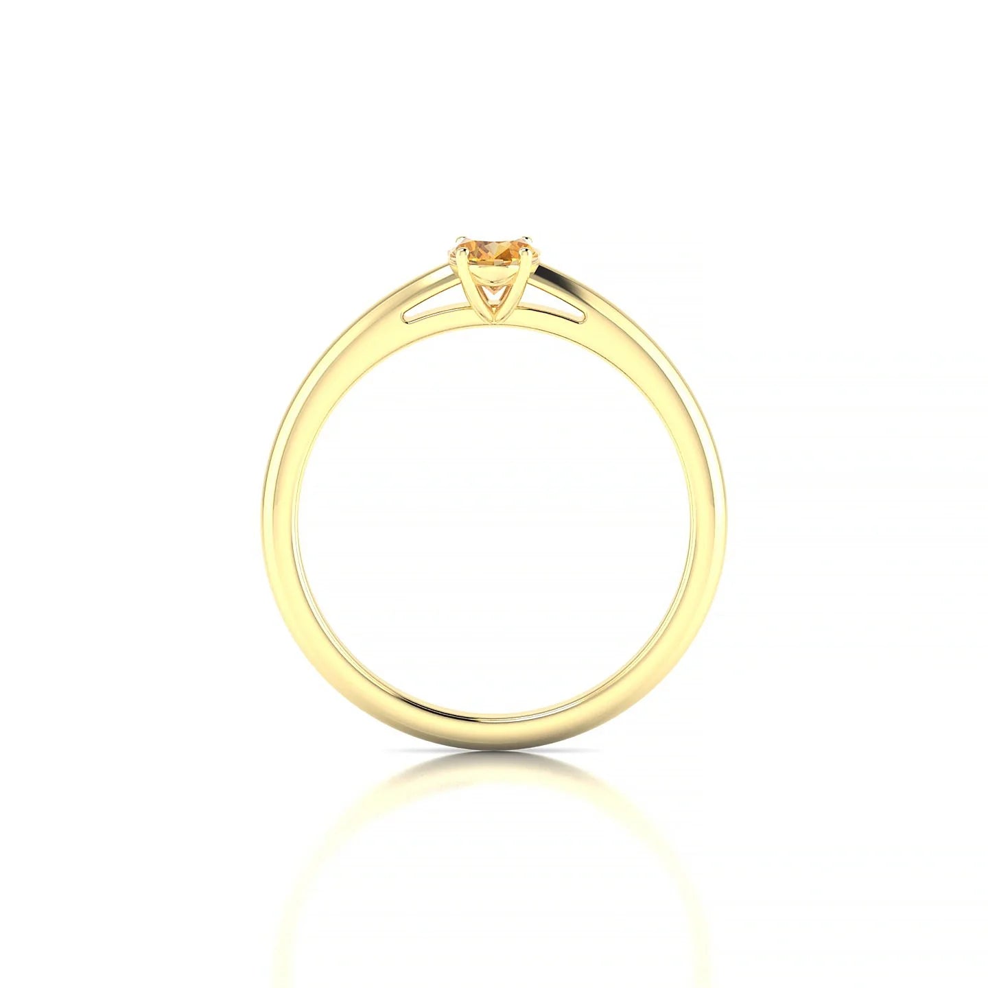 Treasure | 18k Yellow Gold 6 x 4 mm Oval Citrine Ring