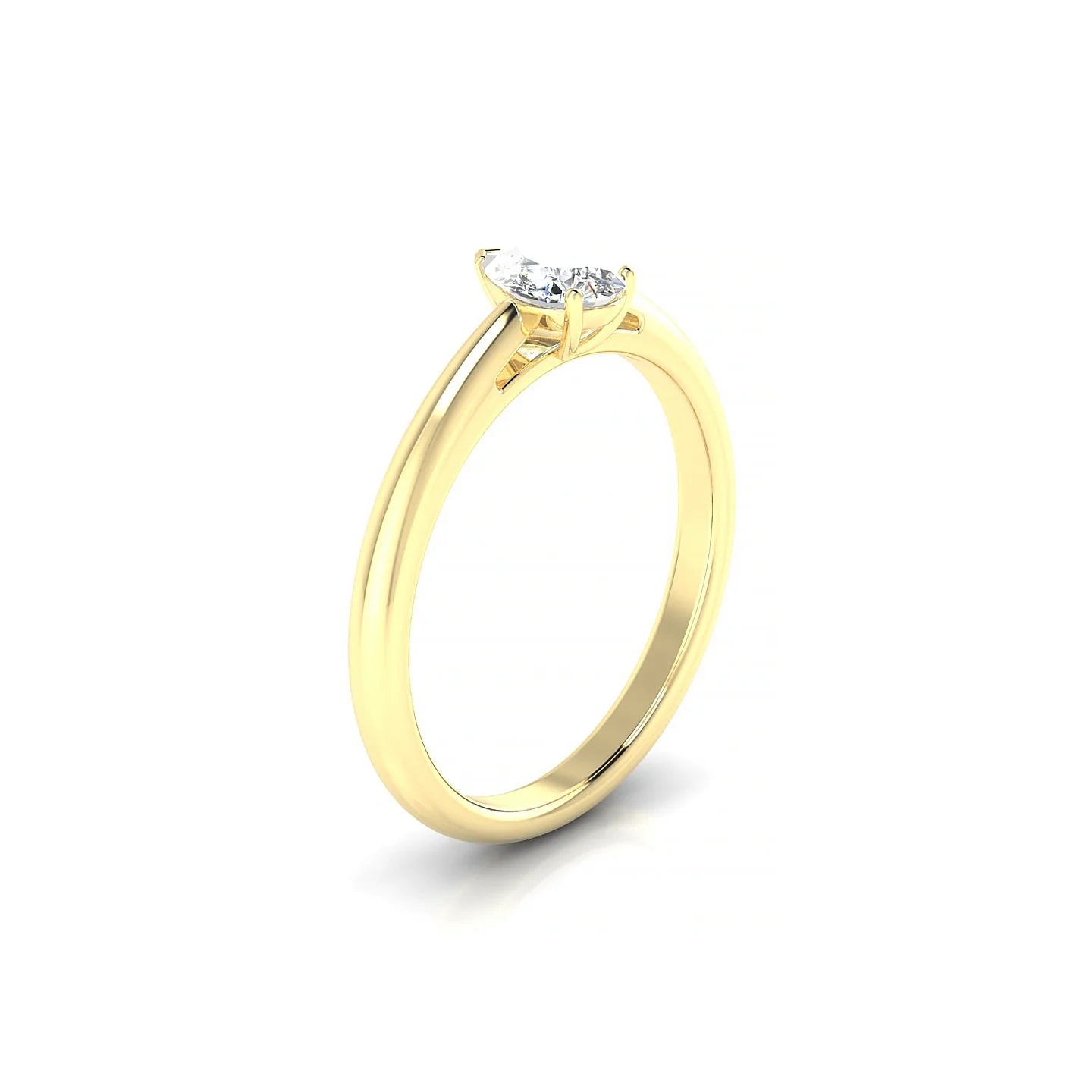 Treasure | 18k Yellow Gold 6 x 4 mm Pear Diamond Ring
