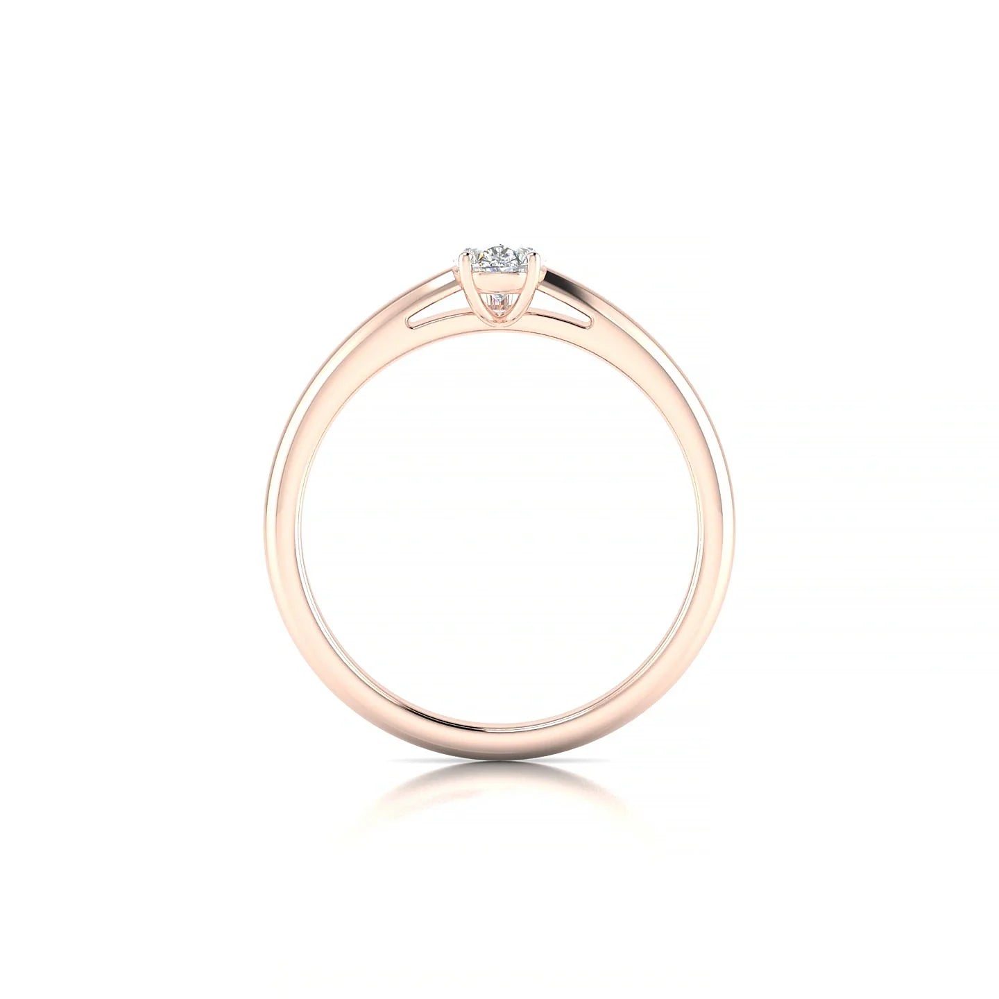 Treasure | 18k Rose Gold 6 x 4 mm Pear Diamond Ring