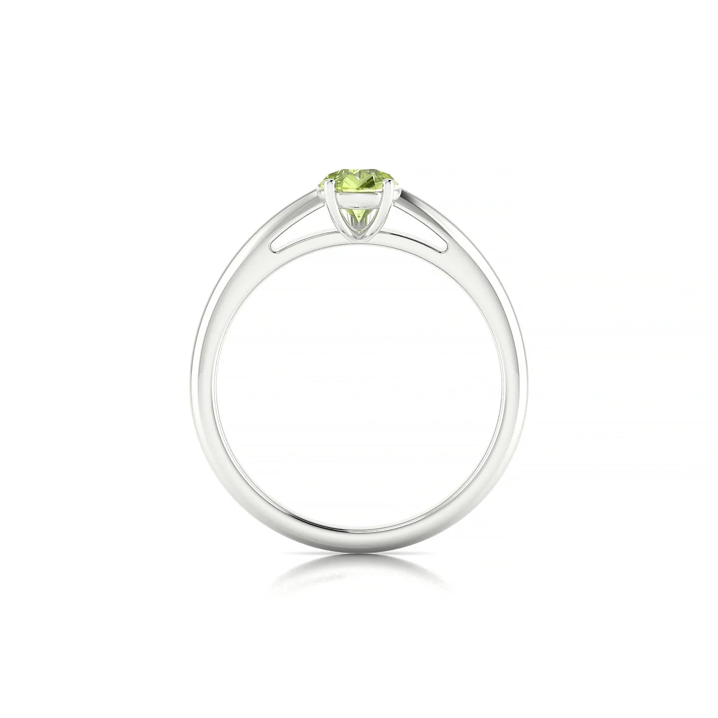 Treasure | 18k White Gold 7 x 5 mm Pear Peridot Ring