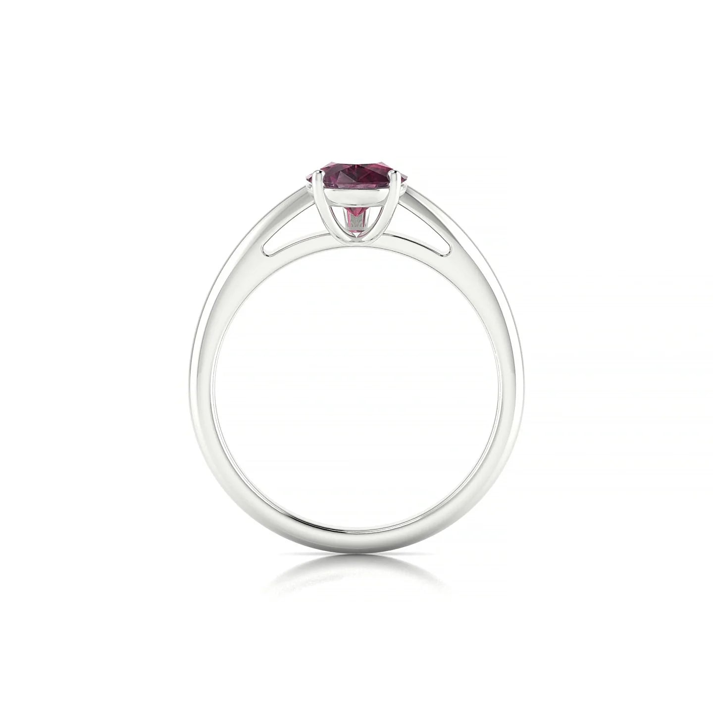 Treasure | 18k White Gold 8 x 6 mm Pear Rhodolite Ring
