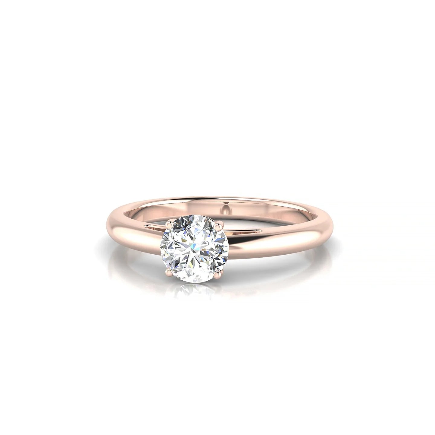 Treasure | 18k Rose Gold 5.2 mm Round Diamond Ring