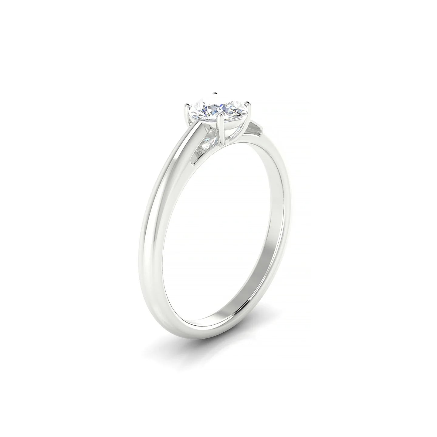 Treasure | 18k White Gold 5.2 mm Round Diamond Ring