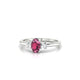 Trio | Oval Rhodolite Ring