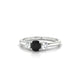 Trio | Bague Diamant Noir Rond