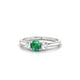 Trio | Round Emerald Ring