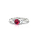 Trio | Round Ruby Ring