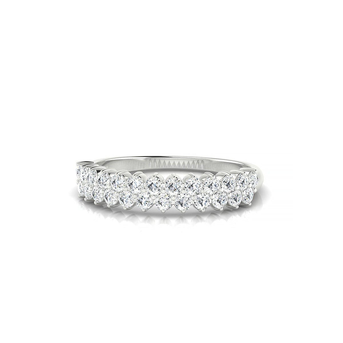 Valentine | 18k White Gold 1.7 mm Round Diamond Ring