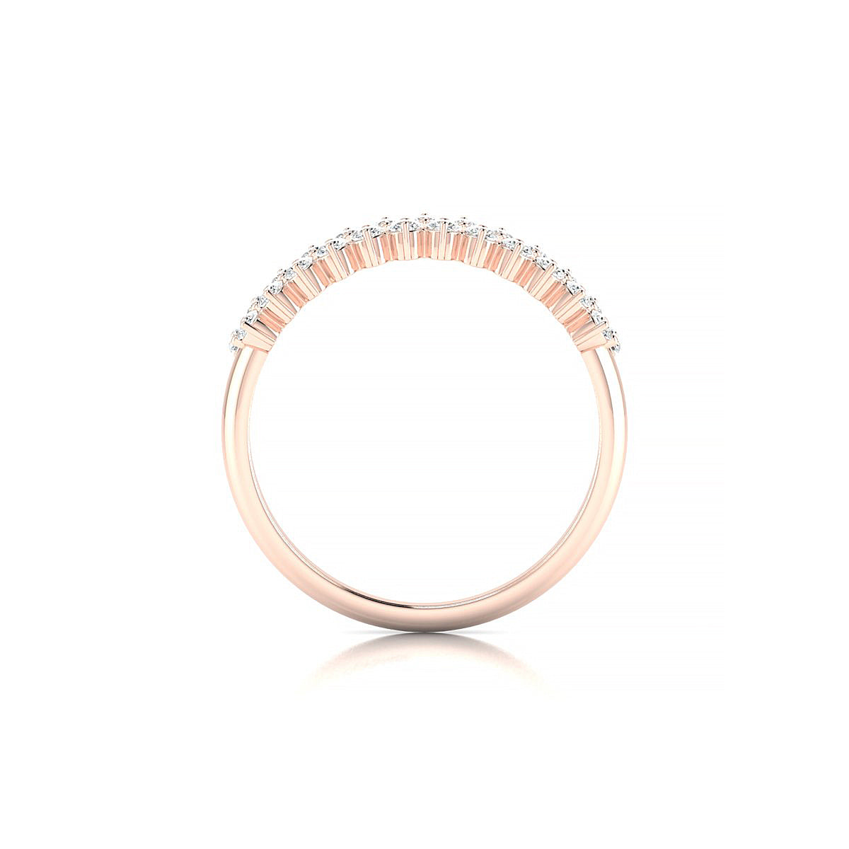 Valentine | 18k Rose Gold 1.7 mm Round Diamond Ring