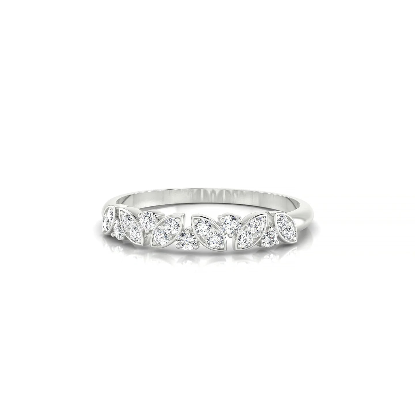 Veil | 18k White Gold 1.5 mm Round Diamond Ring