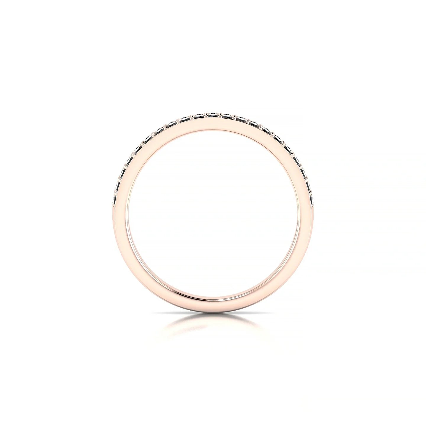 Verse | 18k Rose Gold 1.3 mm Round Black Diamond Ring