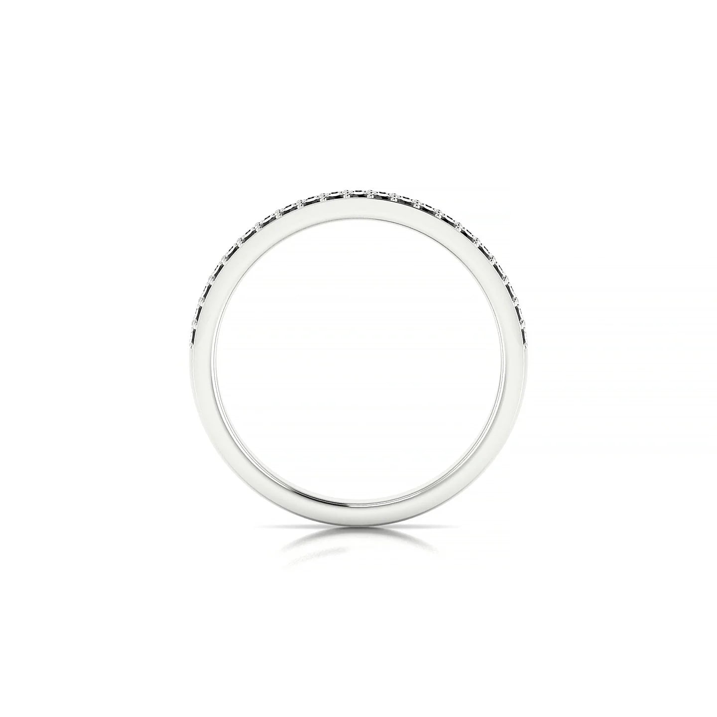 Verse | 18k White Gold 1.3 mm Round Black Diamond Ring