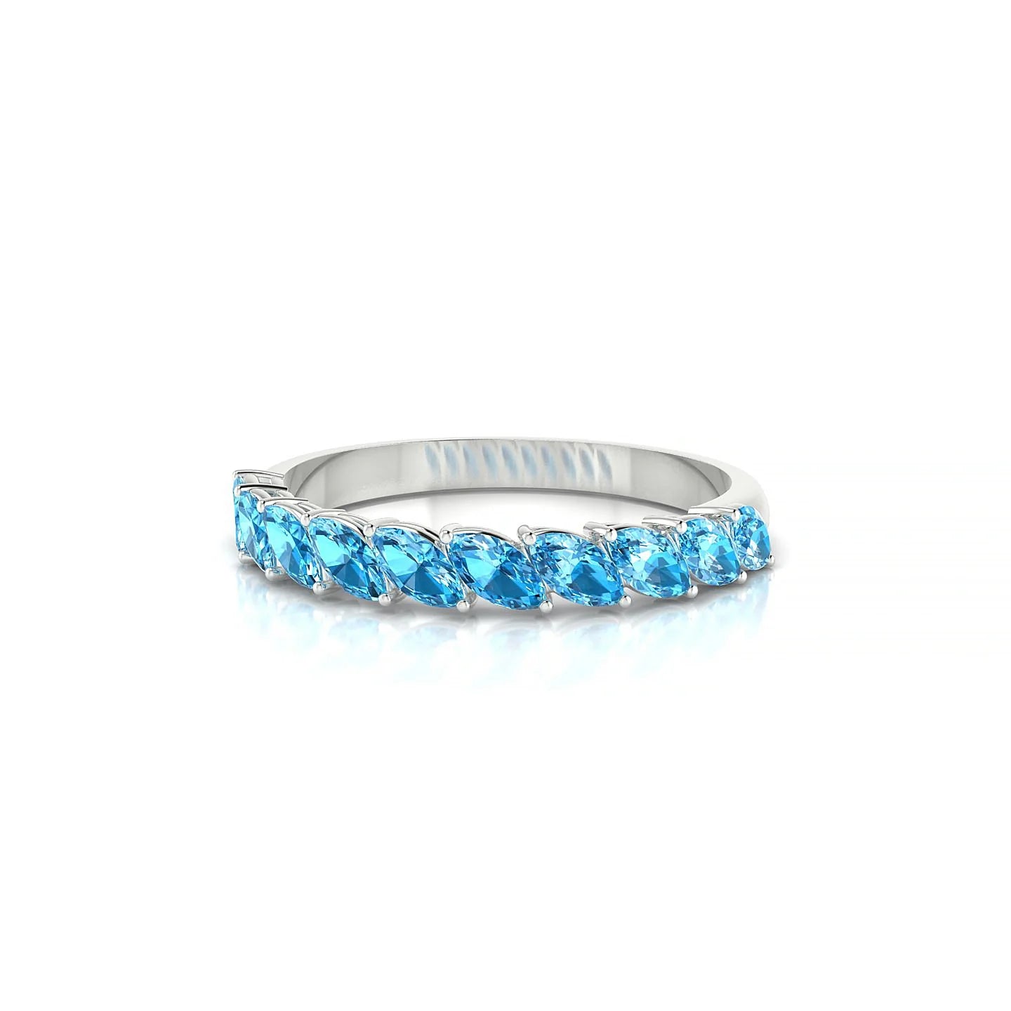Virtue | 18k White Gold 4 x 2 mm Marquise Topaz Ring